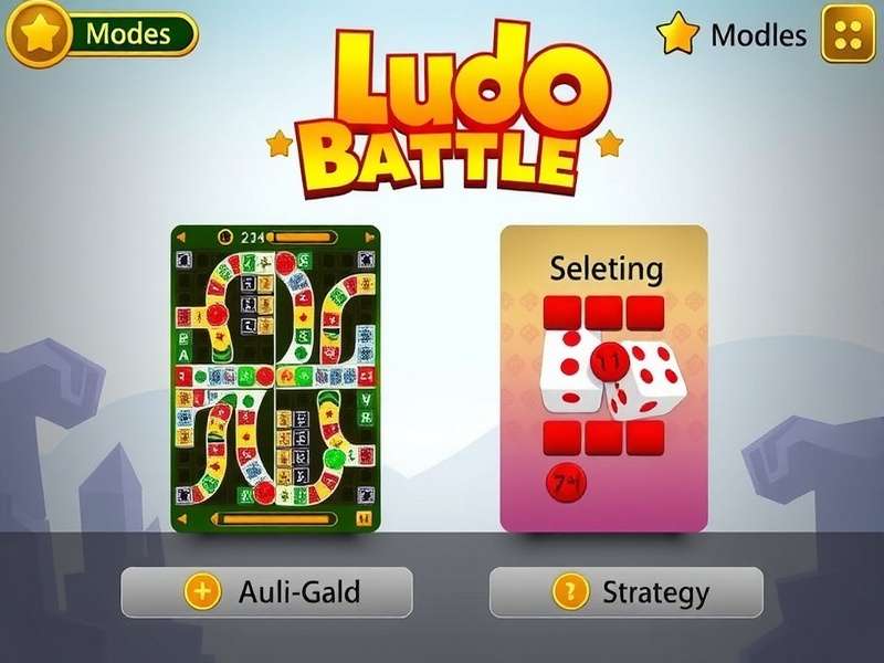 Ludo Battle game modes selection screen
